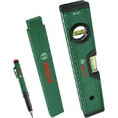 Bosch 1 600 A02 W7S, Ingeniørpresisjonsnivå, 0,25 m, Svart, Grønn