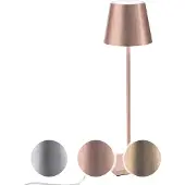 Zafferano Poldina LED-bordlampe batteridekor sølv