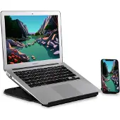 Desire2 2in1 Laptopholder Svart 360 Roterbart inkl Mobilholder