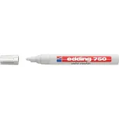 Edding Penol 750 spritmarker Medium Line hvid, skrivebredde 2-5mm, kan bla. anvendes på karton, glas, metal, plastik, træ og papir - (10 stk.)