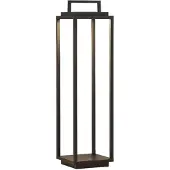 LUCANDE LED utendørslampe Elaja, svart, oppladbart batteri, USB, dimbar