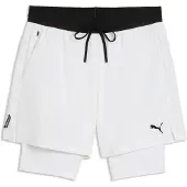 Puma PWRMODE 2-in-1 Stretch Woven Shorts Men, Fitness, White, S