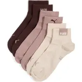 Puma Unisex Quarter Socks (3-Pack), Clothing, Beige Combo, 35-38