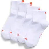 Puma Women's Quarter Socks (2-Pack), Clothing, Pink/White, 39/42