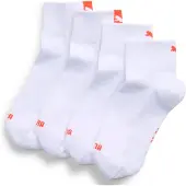 Puma Women's Quarter Socks (2-Pack), Clothing, White/Red, 39/42