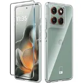Saii Motorola Edge 70 2-i-1 TPU-deksel & Beskyttelsesglass