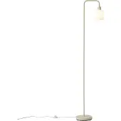 QAZQA Skandinavisk gulvlampe beige med hvitt glass - Wisp