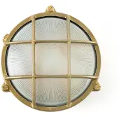 Faro Utendørs vegglampe Noray, messing, Ø 19 cm, IP44