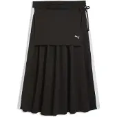 Puma T7 Midi Pleated Skirt Women, Clothing, Black, XS