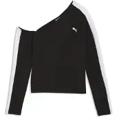 Puma T7 Asymmetric Top Women, Clothing, Black, XS