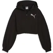 Puma Essentials Graphics Bedazzled Full-Zip Hoodie Women, Clothing, Black, M