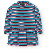 Boboli Velour Striped Kjole Med Lange Ermer