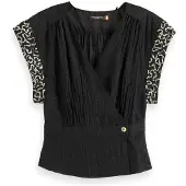 Scotch & Soda Wrap Kort Ermet Bluse
