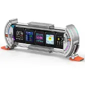 Divoom Times Gate II Cyberpunk Digital Clock - Grey