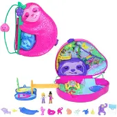 Polly Pocket 3-i-1 Sloth Familie Bryst Figur