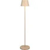 Konstsmide LED-akku-gulvlampe Pomezia, sandfarget, 124 cm, IP54, USB