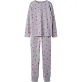 Name it Pysjamas - Noos - Lavender Grå - - 11-12 år (146-152) - 2-delt nattøy