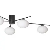 LINDBY Valisa taklampe, svart, 5-lamper