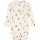 Lil´ Atelier Lil' Atelier Body I/e - NbmGayo - Coconut Melk/Animals Afrikansk - - 2 år (92) - Langermet Body
