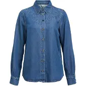 Object Brodert Denimskjorte