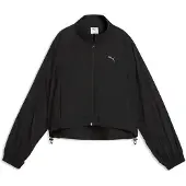 Puma HER Relaxed Woven Full-Zip Jacket Women, Clothing, Black, M