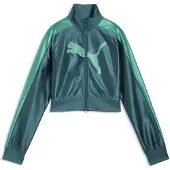 Puma FUTURE..ARCHIVE T7 Cropped Track Jacket Women, Clothing, Emerald Ice, XS