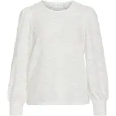 Vila Fina O-neck Top Langermet Bluse