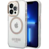 GUESS GUHMP14XHTRMD iPhone 14 Pro Max 6,7" gull/gull hardcase Metal Outline Magsafe