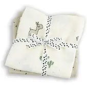 Done by Deer Stoffklutene - 2-pack - 120x120 cm - Lalee Sand - - OneSize - Gulpeklut