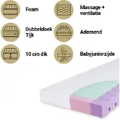 Baby Matex ortopedisk madrass Aero hvit