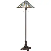QUOIZEL Gulvlampe Maybeck i Tiffany-design