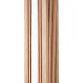 LUCANDE LED-gulvlampe Lieske, svart, eik, dimbar