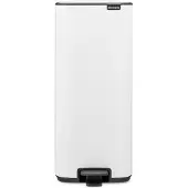 Brabantia Bo Pedal Bin, 30 l, Rektangulær, Stål, Hvit, Pedal, Stål