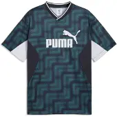 Puma Essentials Block Relaxed Football Jersey Men, Clothing, Emerald Ice, XS