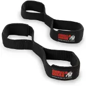 Gorilla wear Leather Lifting Straps, black