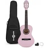 Gear4Music Junior 1/2 Klassisk Gitarpakke Rosa fra