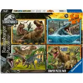 Ravensburger Jurassic World Puslespill 4x100 Brikker