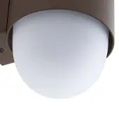 LINDBY utendørs vegglampe Pilva, brun, metall, IP44, E27
