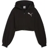 Puma Essentials Graphics Bedazzled Full-Zip Hoodie Women, Clothing, Black, L