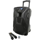 Qtx Busker 12 PA med VHF-mikrofoner Mediaspiller & Bluetooth