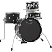 DW Drums DW Design 4pc 16" Mini Pro Shell Pack Satin Black