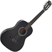 Gear4Music 3/4 Klassisk Gitar Svart fra