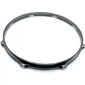 WorldMax 12" Triple Flange 8 Lug Snare Side Drum Hoop Black