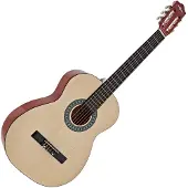 Gear4Music Klassisk Gitar Natural fra