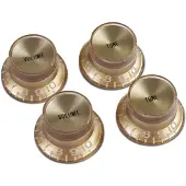 Gibson Top Hat-knotter for Elektrisk Gitar Gull med Gull Innlegg