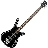 Warwick RockBass Corvette Basic Medium Scale Bass Solid Black High Polish
