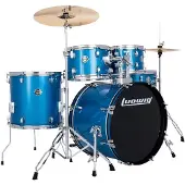 Ludwig Accent 20 Fuse 5pc Drum Kit Blue Sparkle