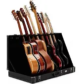 Gear4Music Hyllekasse for 8 Gitarer fra Svart