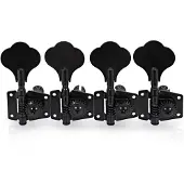 Gear4Music Guitarworks Bassgitar Machine Head 4-in-line Svart