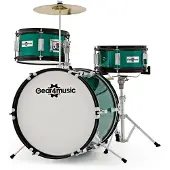 Gear4Music Junior 3-dels Trommesett fra Grønt